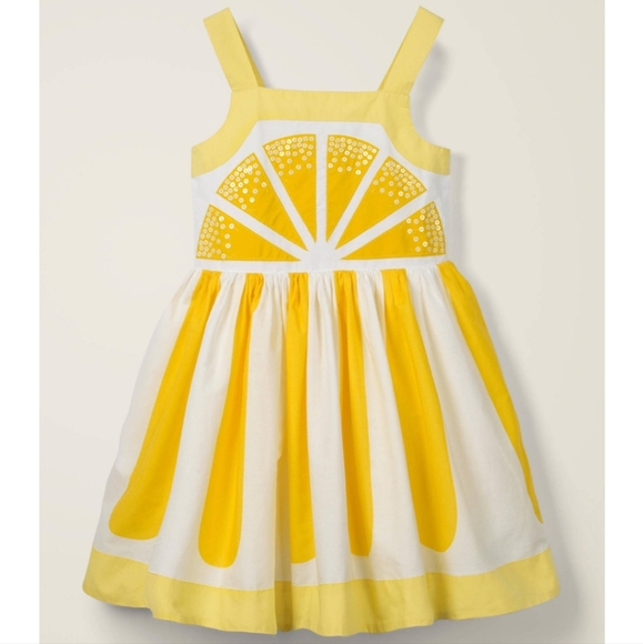 Mini Boden, Girl's Lemon Dress, Size 7 Y - Picture 2 of 5